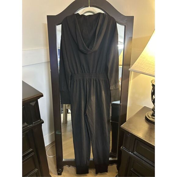 NEW 1 Pc Jumpsuit Elastic Waist Drawstring Hooded Zip Up S - Picture 2 of 5